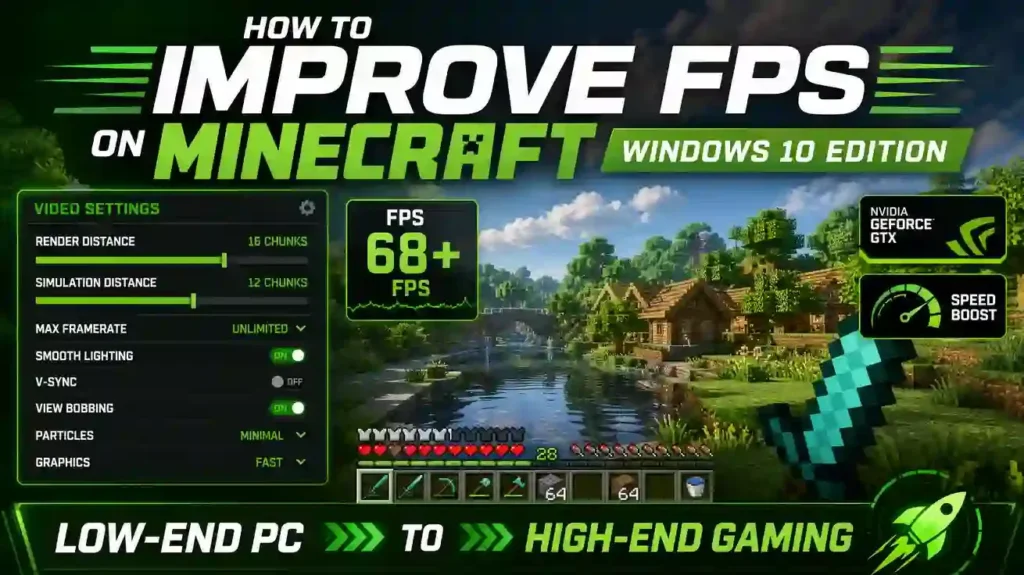 Learn if OptiFine for Minecraft Windows 10 Edition works. Discover Bedrock compatibility, safe alternatives, FPS tips, shaders, and performance settings.