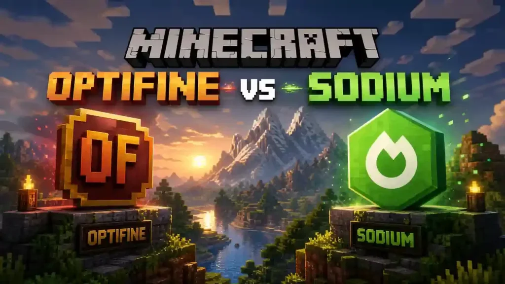 Minecraft OptiFine vs Sodium performance comparison for FPS, shaders, and mod compatibility
