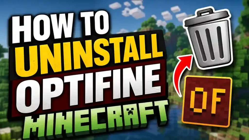 How to uninstall OptiFine Minecraft by removing the OptiFine profile, JAR file, and settings