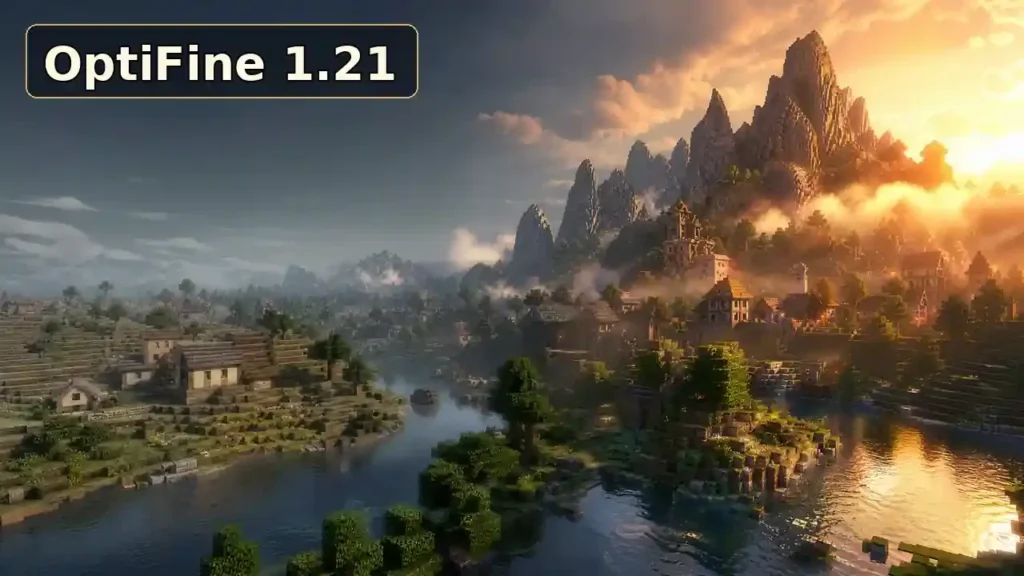 OptiFine 1.21 shaders with enhanced Minecraft lighting and graphics