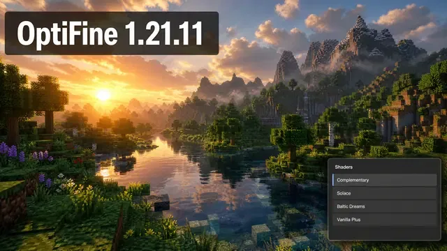 Minecraft shaders running with OptiFine 1.21.11