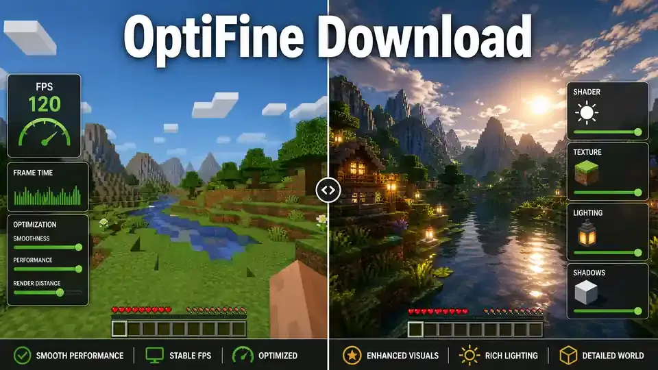 Minecraft OptiFine graphics settings for FPS and visual quality