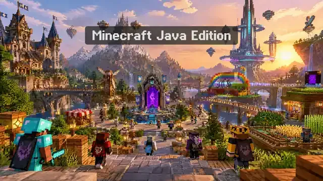 Minecraft Java multiplayer server gameplay