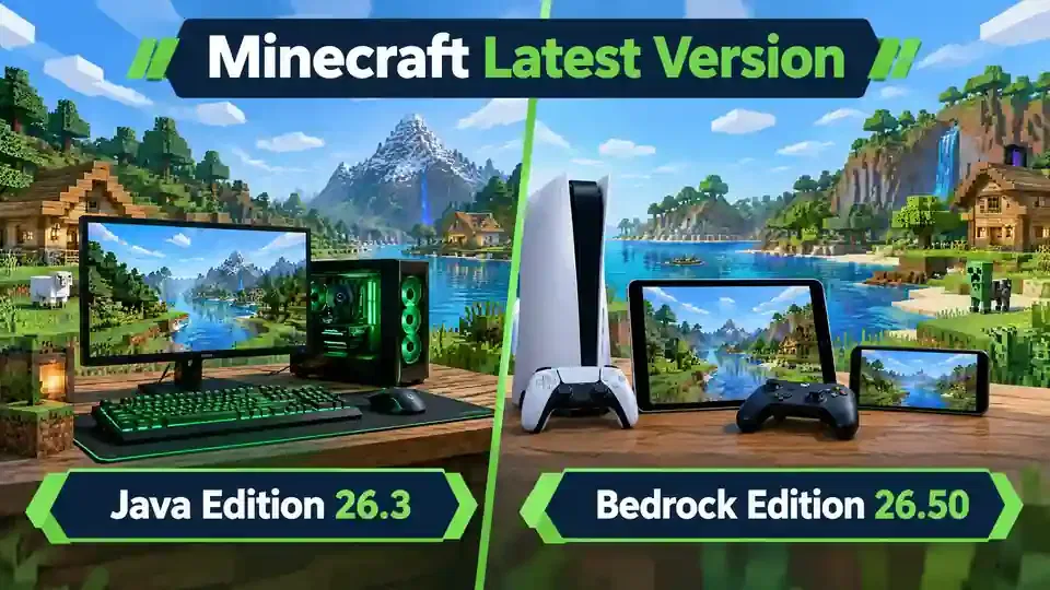 Minecraft Java Edition 26.3 vs Bedrock Edition 26.50 comparison