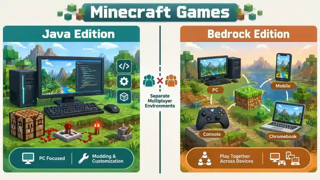 Comparison of Minecraft Java and Bedrock multiplayer editions