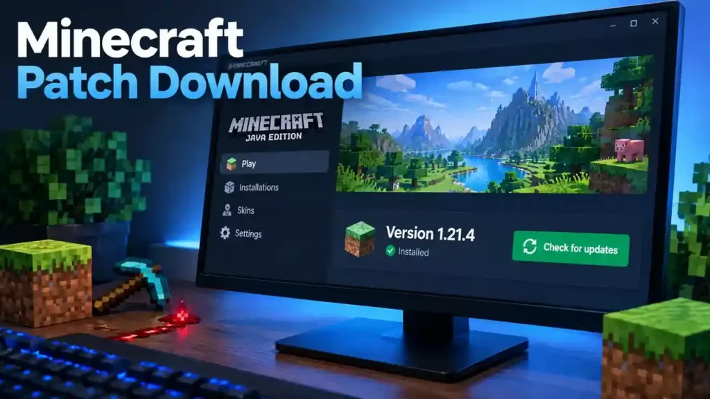 Minecraft patch download using the official launcher
