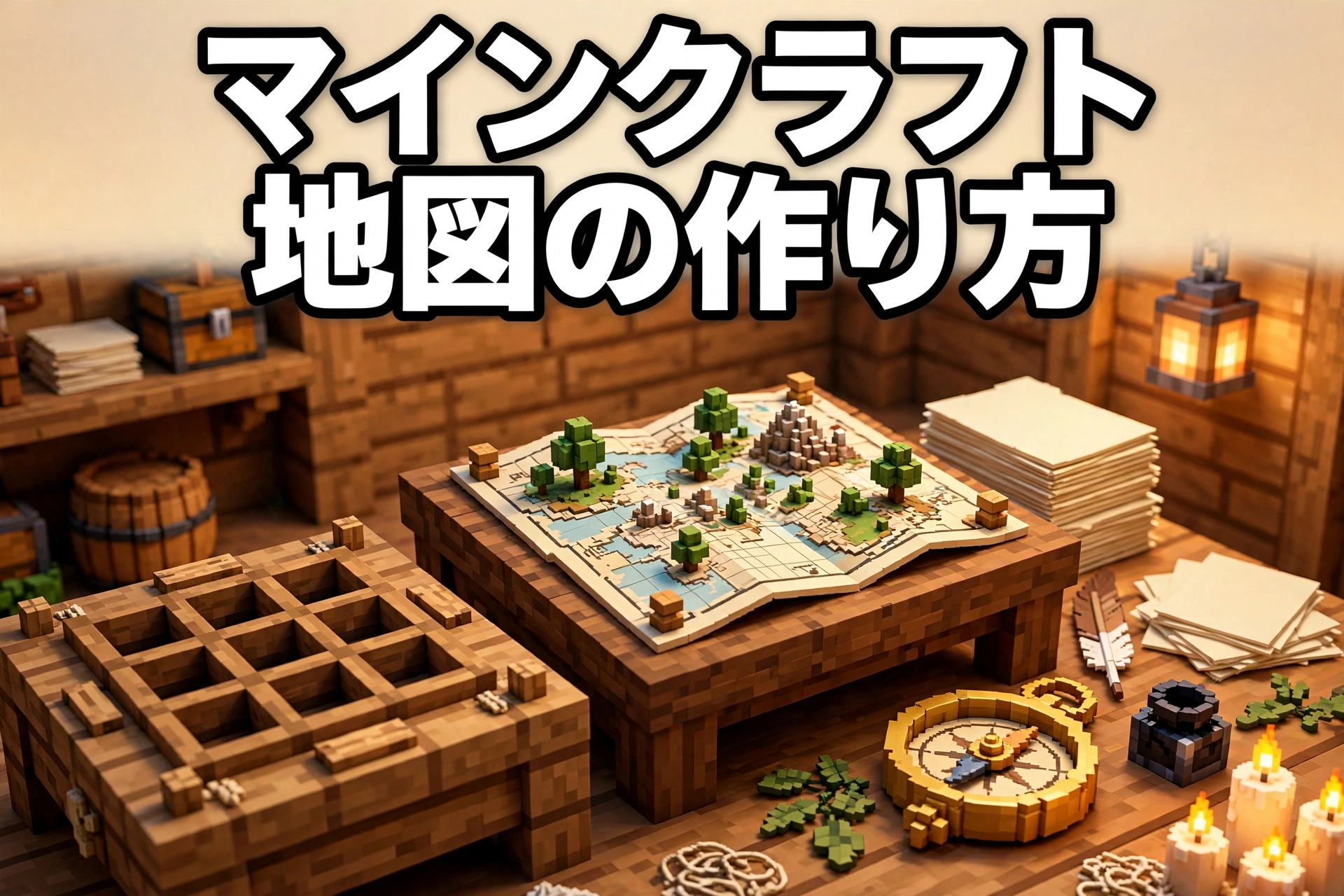 マインクラフト 地図の作り方 クラフトレシピ