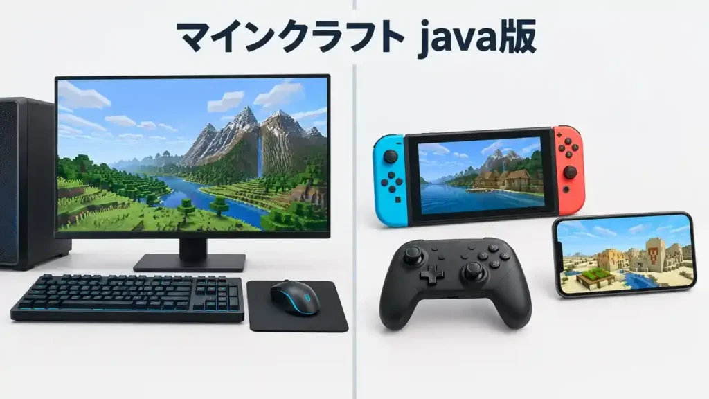 PCのJava版とSwitchやスマホの統合版の違い