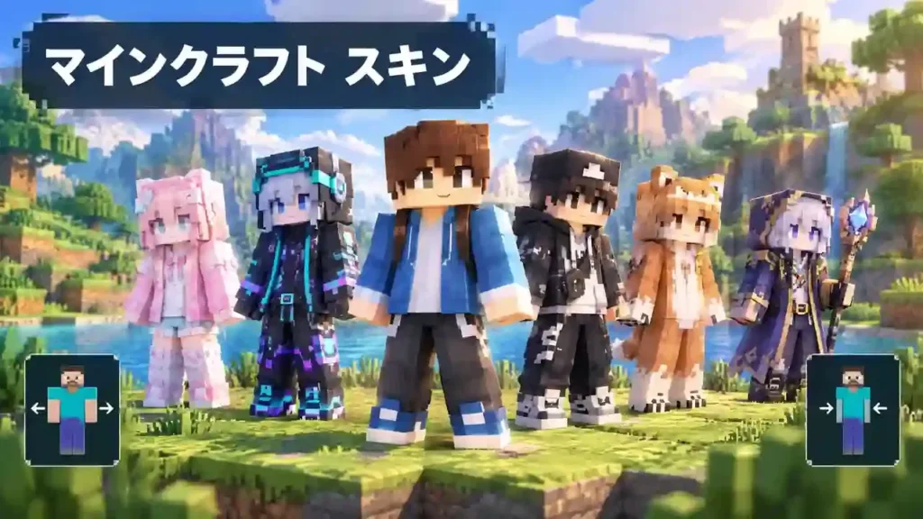 マインクラフト スキンの種類とキャラクターデザイン
