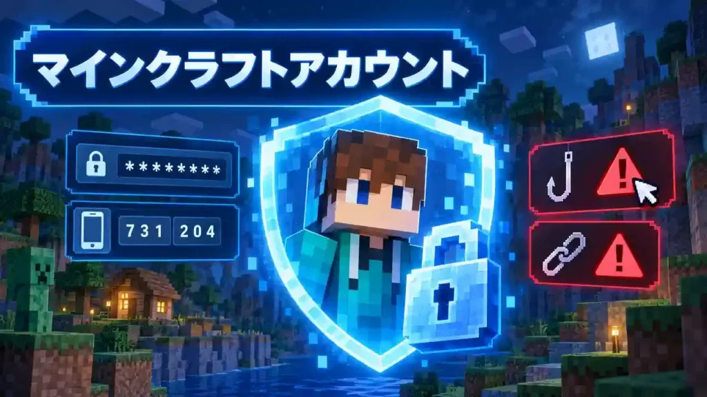マインクラフトアカウントを二段階認証やパスワードで守るセキュリティ対策