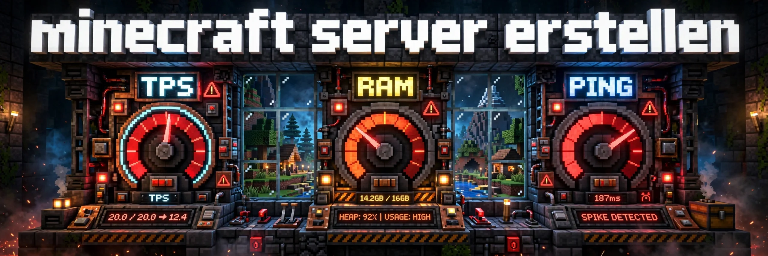 Minecraft Server erstellen – Lag-Ursachen wie TPS, RAM und Ping prüfen