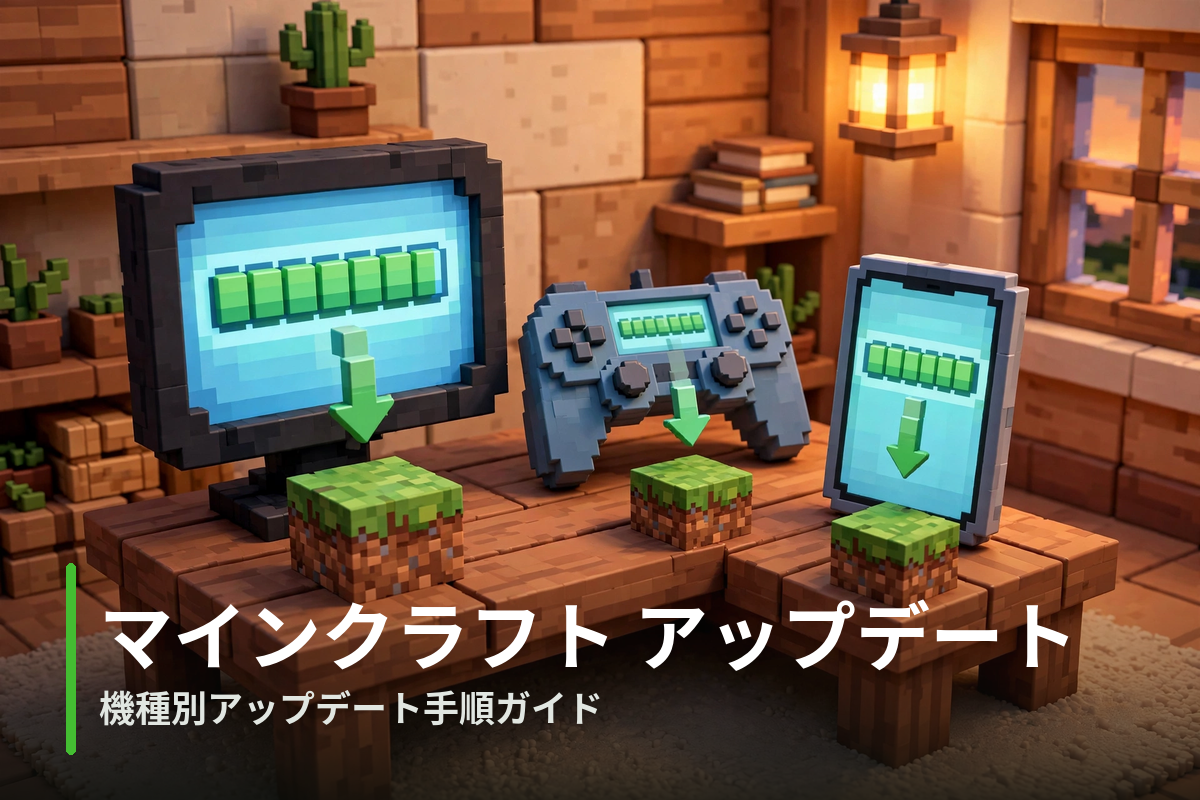 マインクラフト アップデートのやり方手順